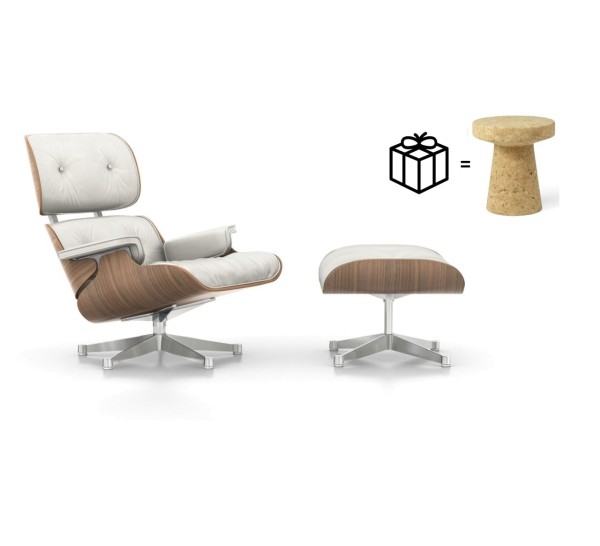 Vitra Eames Lounge Chair Nussbaum weiß + Cork C