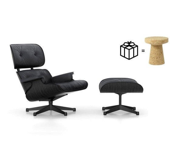 Vitra Eames Lounge Chair Esche schwarz + Cork C