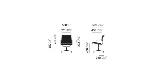 Vitra Eames Sessel Soft Pad Chair EA 208 - Laser RE - dark carbon