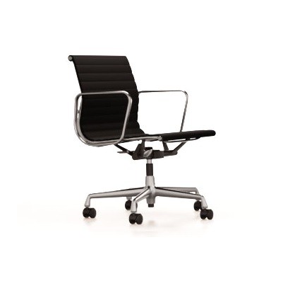 Vitra Eames Bürostuhl Aluminium Chair EA 118 Hopsak schwarz