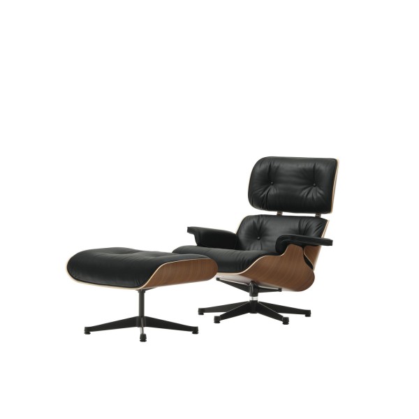 vitra Eames Lounge Chair Sessel + Ottoman Nussbaum Leder Premium F