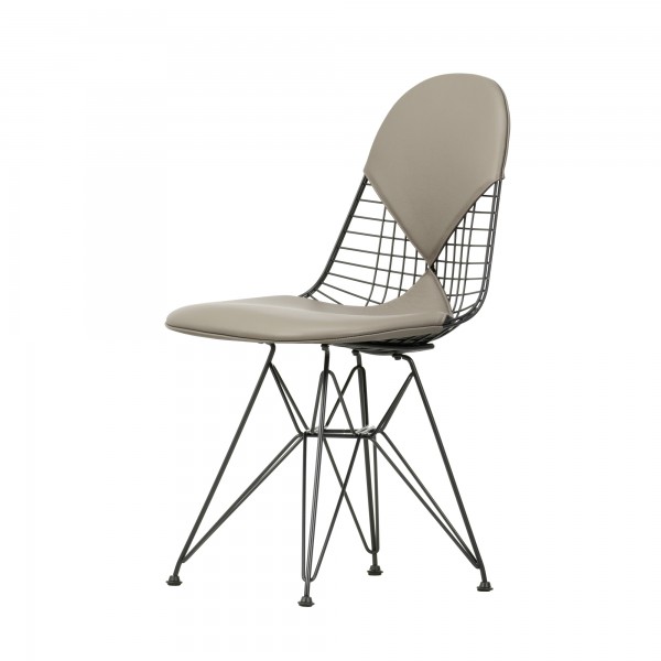 Vitra Stuhl Eames Wire Chair DKR-2 mit Bikini-Lederpolsterung