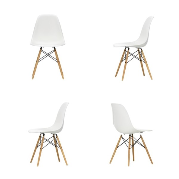 Vitra Esche Eames Plastic Side Chair DSW weiß 4er Pack